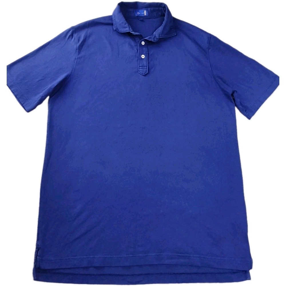 Stitch Polo Shirt Mens Large Blue Short Sleeve Cotton Casual Golf‎ Classic